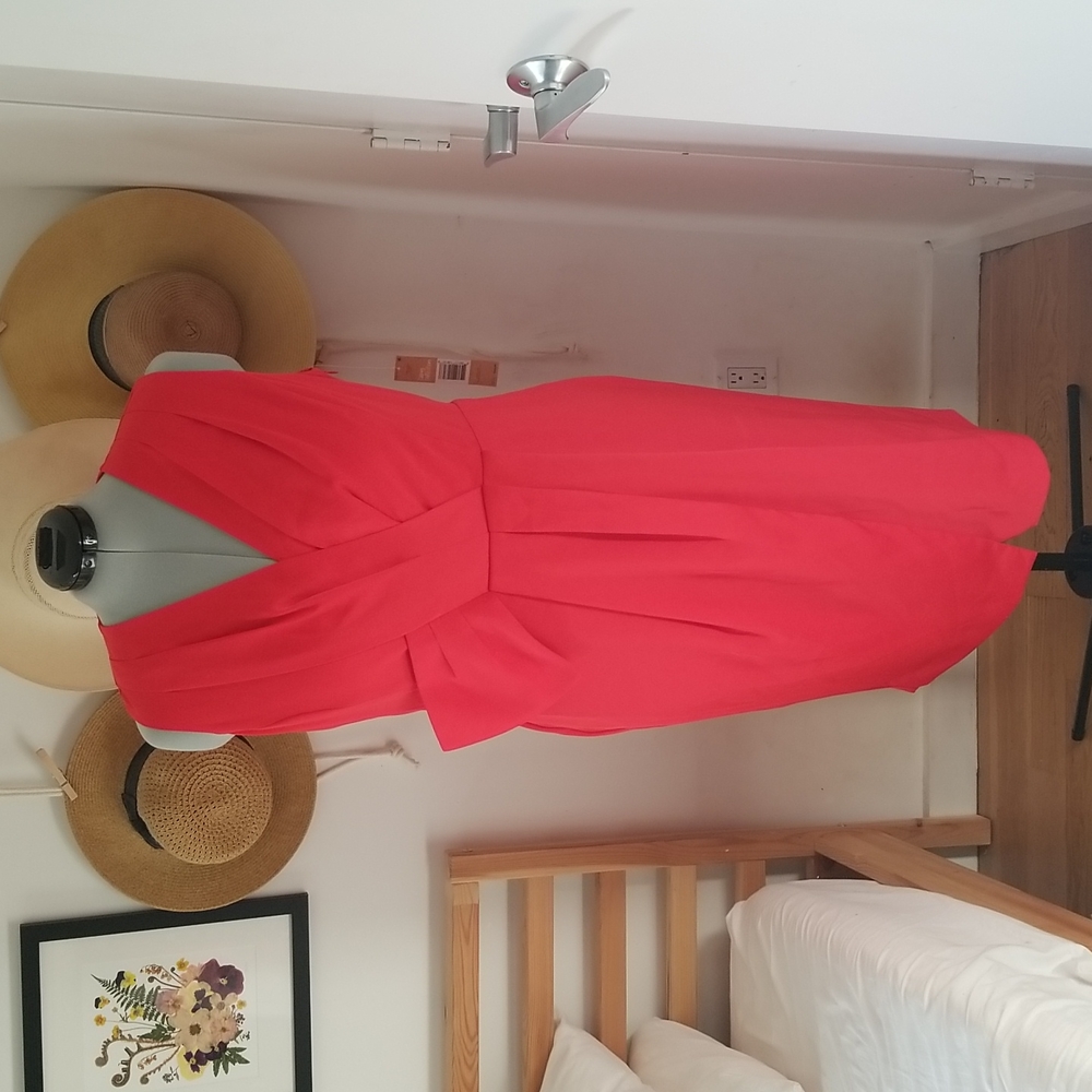 NWT Womens Plus Size 20W RACHEL Rachel Roy Red Midi Dress